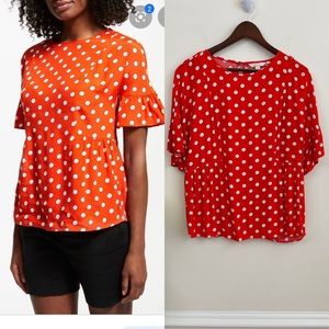 Boden Caroline Polka Dot Top, worn once, Excellent Condition